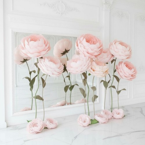 Ростовой цветок из бумаги "Пион светло-розовый"